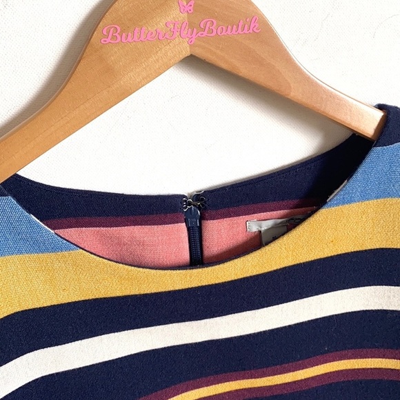 Halogen Multi-Colored Striped Peplum Top, Size M - Picture 5 of 11